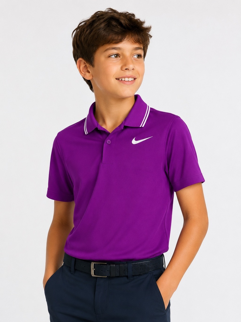 Nike Junior Boys Victory Lightweight Golf Polo M Vivid Purple